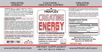 FinaFlex Creatine Energy Fruit Punch - supplement
