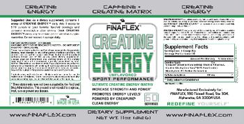 FinaFlex Creatine Energy Unflavored - supplement
