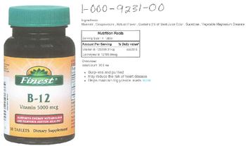 Finest B-12 Vitamin 5000 mcg - supplement