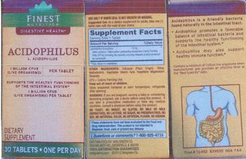 Finest Nutrition Acidophilus - supplement