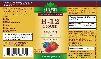 Finest Nutrition B-12 Liquid 5,000 mcg Berry Flavor - supplement