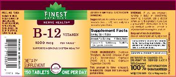 Finest Nutrition B-12 Vitamin 1000 mcg - supplement