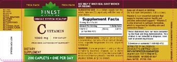 Finest Nutrition C Vitamin 1000 mg - supplement
