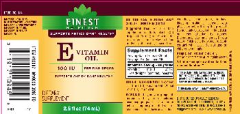 Finest Nutrition E Vitamin Oil 100 IU - supplement