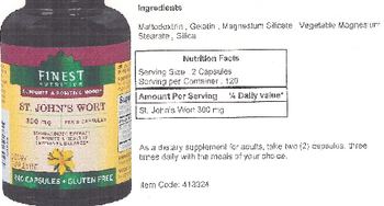 Finest Nutrition St. John's Wort 300 mg - supplement