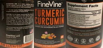 FineVine Turmeric Curcumin - natural supplement