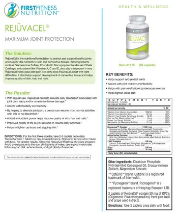 FirstFitness Nutrition RejuvaCel - supplement