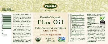 Flora Certified Organic Flax Oil - supplement