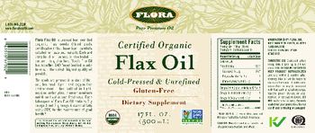 Flora Certified Organic Flax Oil - supplement