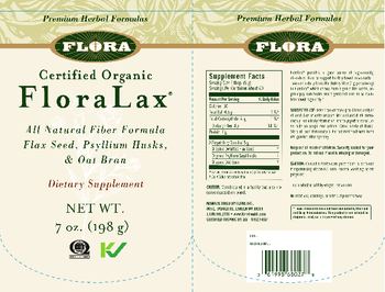 Flora Certified Organic FloraLax - supplement