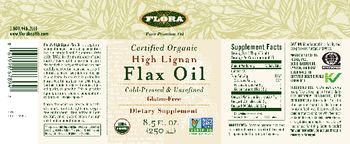 Flora Certified Organic High Lignan Flax Oil - supplement