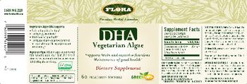 Flora DHA Vegetarian Algae - supplement