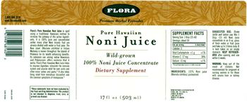 Flora Pure Hawaiian Noni Juice - supplement