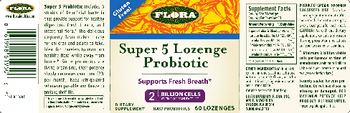 Flora Super 5 Lozenge Probiotic 2 Billion Cells - supplement