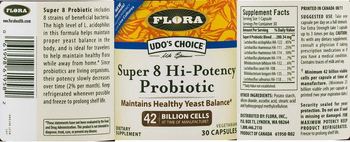 Flora Super 8 Hi-Potency Probiotic - supplement