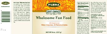 Flora Udo's Choice Wholesome Fast Food - supplement