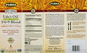 Flora Udo's Oil High Lignan 3-6-9 Blend - supplement