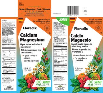 Floradix Calcium Magnesium - liquid herbal and mineral supplement