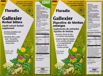 Floradix Gallexier Herbal Bitters - liquid extract herbal supplement