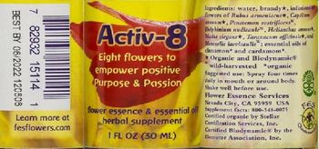 Flower Essence Services Active-8 - herbal supplement