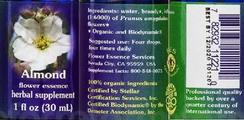 Flower Essence Services Almond Flower Essence - herbal supplement