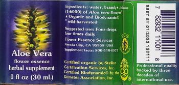 Flower Essence Services Aloe Vera Flower Essence - herbal supplement