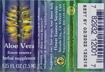 Flower Essence Services Aloe Vera Flower Essence - herbal supplement