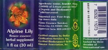 Flower Essence Services Alpine Lily Flower Essence - herbal supplement