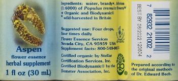 Flower Essence Services Aspen Flower Essence - herbal supplement