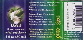 Flower Essence Services Basil Flower Essence - herbal supplement