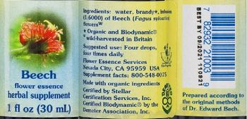 Flower Essence Services Beech Flower Essence - herbal supplement