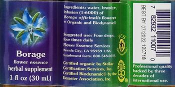 Flower Essence Services Borage Flower Essence - herbal supplement