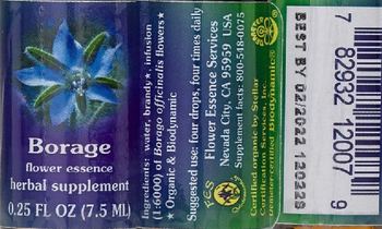 Flower Essence Services Borage Flower Essence - herbal supplement