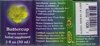 Flower Essence Services Buttercup Flower Essence - herbal supplement