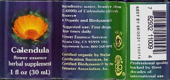 Flower Essence Services Calendula Flower Essence - herbal supplement