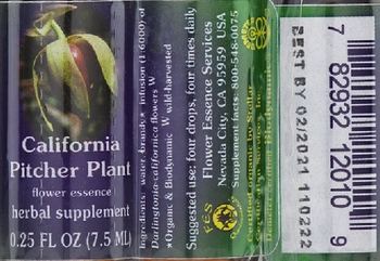 Flower Essence Services California Pitcher Plant Flower Essence - herbal supplement