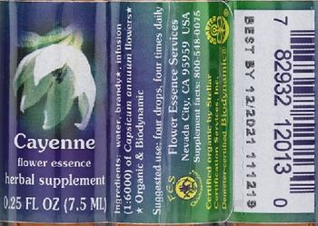 Flower Essence Services Cayenne Flower Essence - herbal supplement