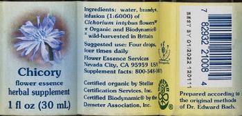 Flower Essence Services Chicory Flower Essence - herbal supplement
