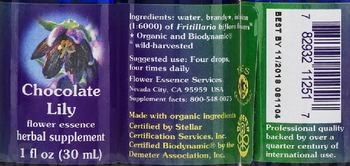 Flower Essence Services Chocolate Lily Flower Essence - herbal supplement