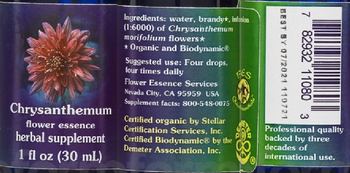 Flower Essence Services Chrysanthemum Flower Essence - herbal supplement