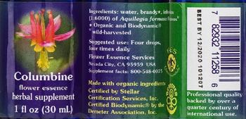 Flower Essence Services Columbine Flower Essence - herbal supplement