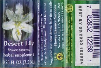 Flower Essence Services Desert Lily Flower Essence - herbal supplement