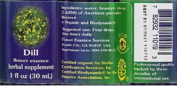 Flower Essence Services Dill Flower Essence - herbal supplement