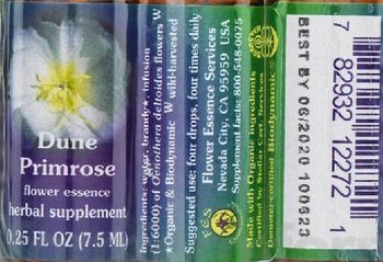 Flower Essence Services Dune Primrose Flower Essence - herbal supplement
