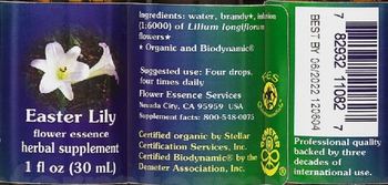 Flower Essence Services Easter Lily Flower Essence - herbal supplement