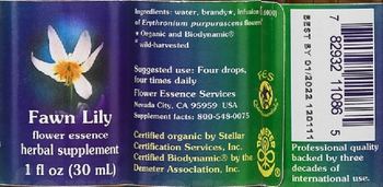 Flower Essence Services Fawn Lily Flower Essence - herbal supplement