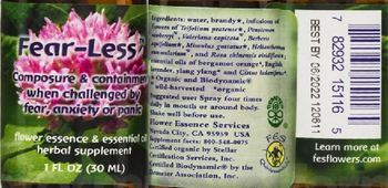 Flower Essence Services Fear-Less - herbal supplement