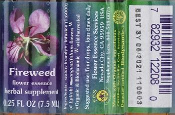 Flower Essence Services Fireweed Flower Essence - herbal supplement