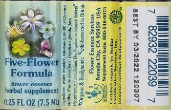 Flower Essence Services Five-Flower Formula Flower Essence - herbal supplement