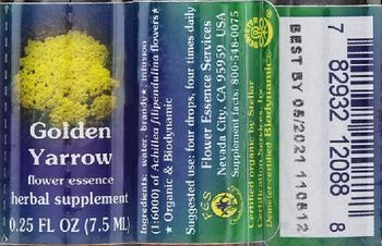Flower Essence Services Golden Yarrow Flower Essence - herbal supplement